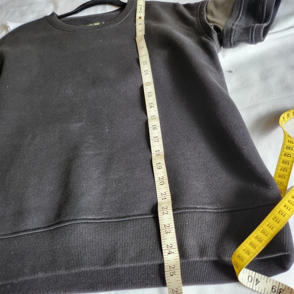 Rag & Bone S short sleeve sweatshirt with leather details, black - Picture 9 of 9